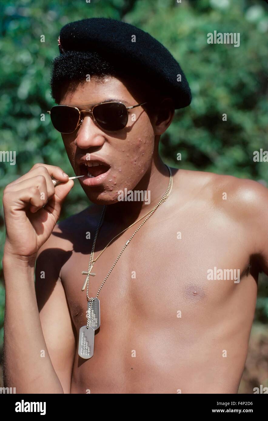 Laurence Fishburne / Apocalypse Now 1979 diretto da Francis Ford Coppola Foto Stock