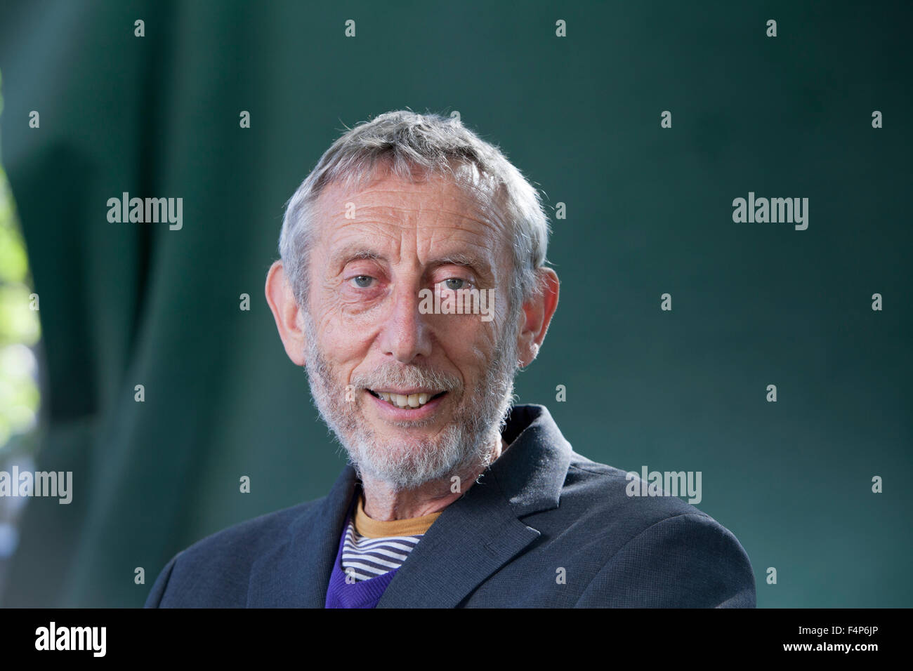 Michael Wayne Rosen, l'inglese per bambini e romanziere poeta, all'Edinburgh International Book Festival 2015. Foto Stock