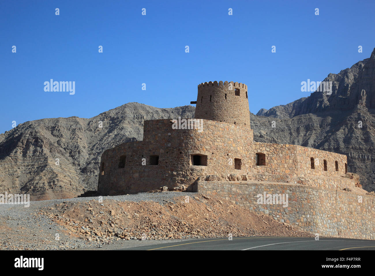 Al Qala fort, Bukha, Bucha, la nonna nicchie enclave di Musandam, Oman Foto Stock