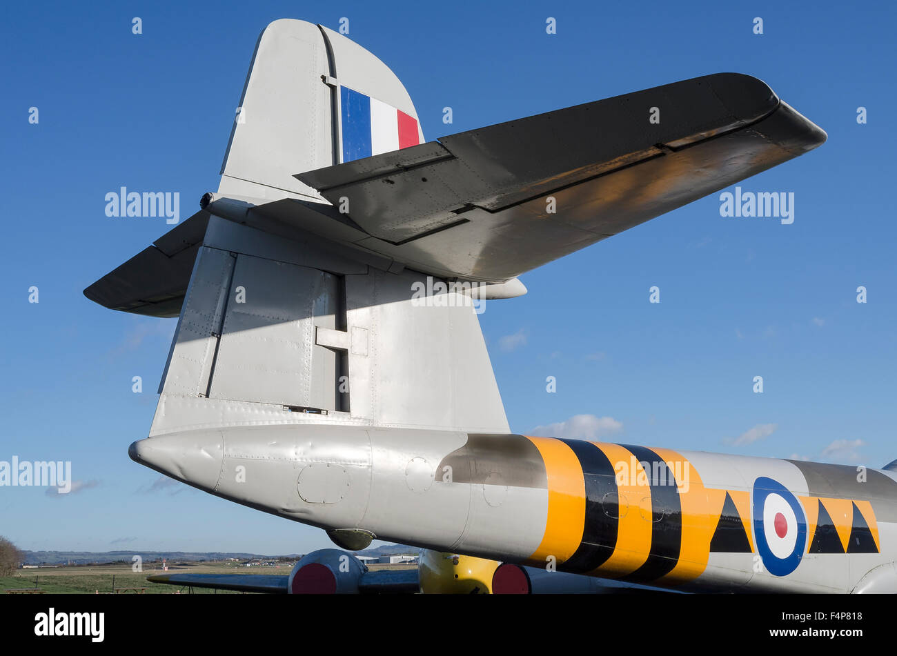 Unità di coda di Gloster Meteor F8 fighteraircraft Foto Stock
