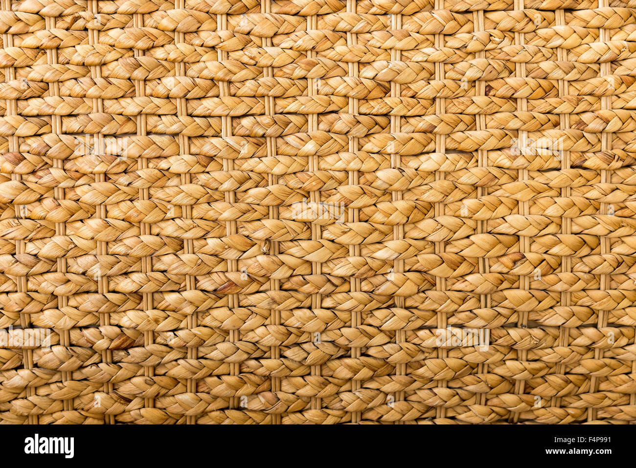 Vista orizzontale di fatto a mano originale color marrone intreccio di vimini sfondo texture Foto Stock