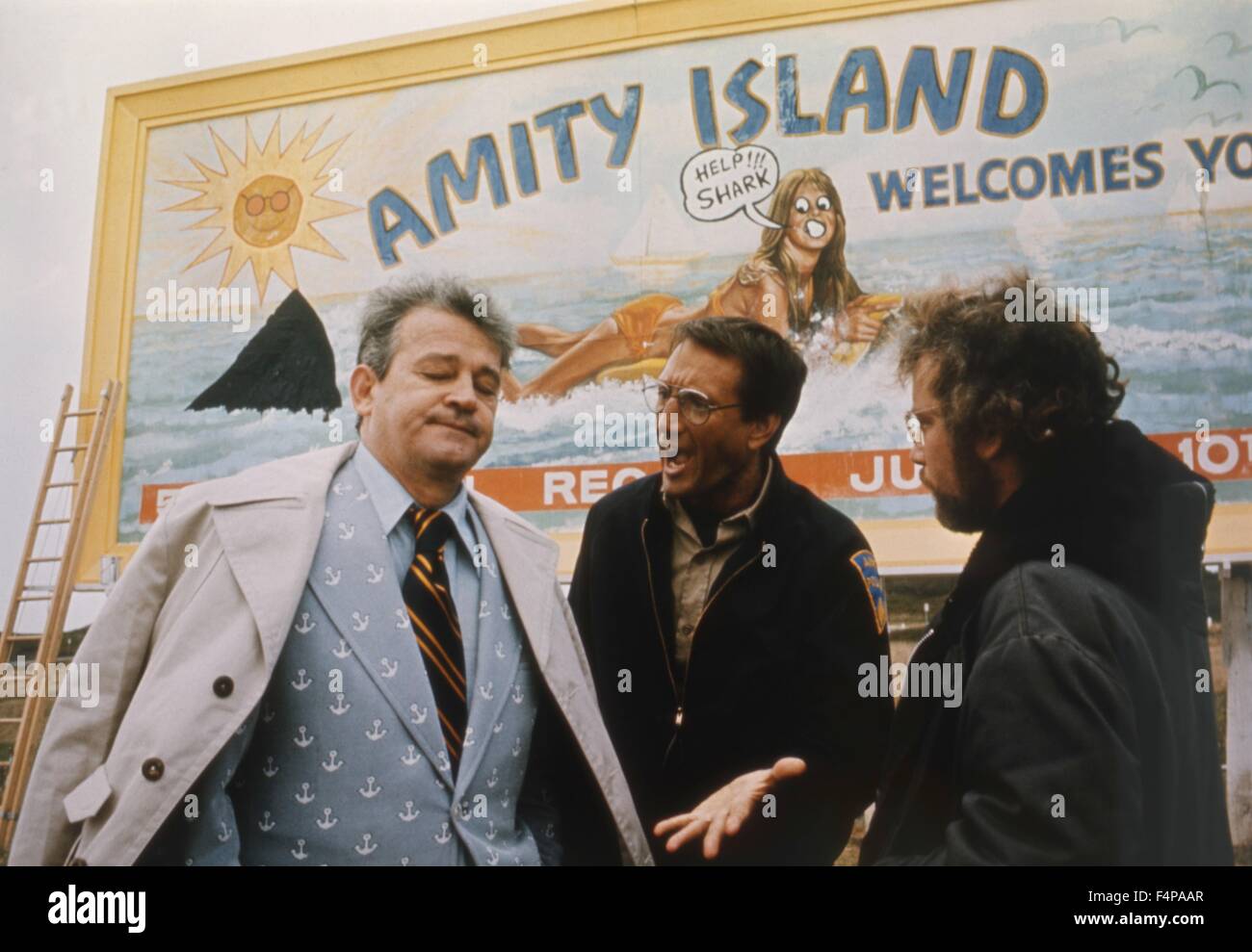 Murray Hamilton, Roy Scheider, Richard Dreyfuss / ganasce 1975 diretto da Steven Spielberg Foto Stock