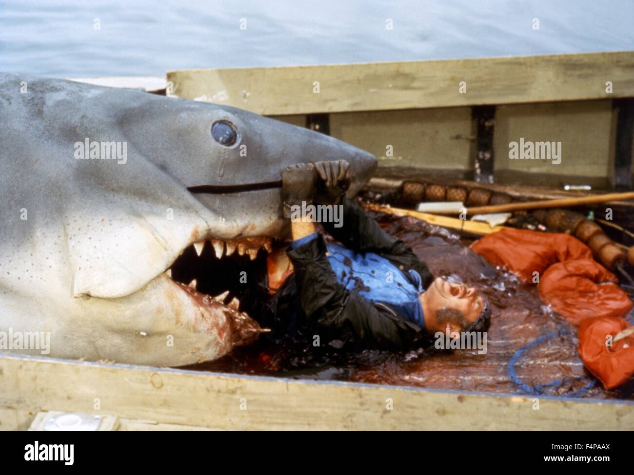 Robert Shaw / ganasce 1975 diretto da Steven Spielberg Foto Stock