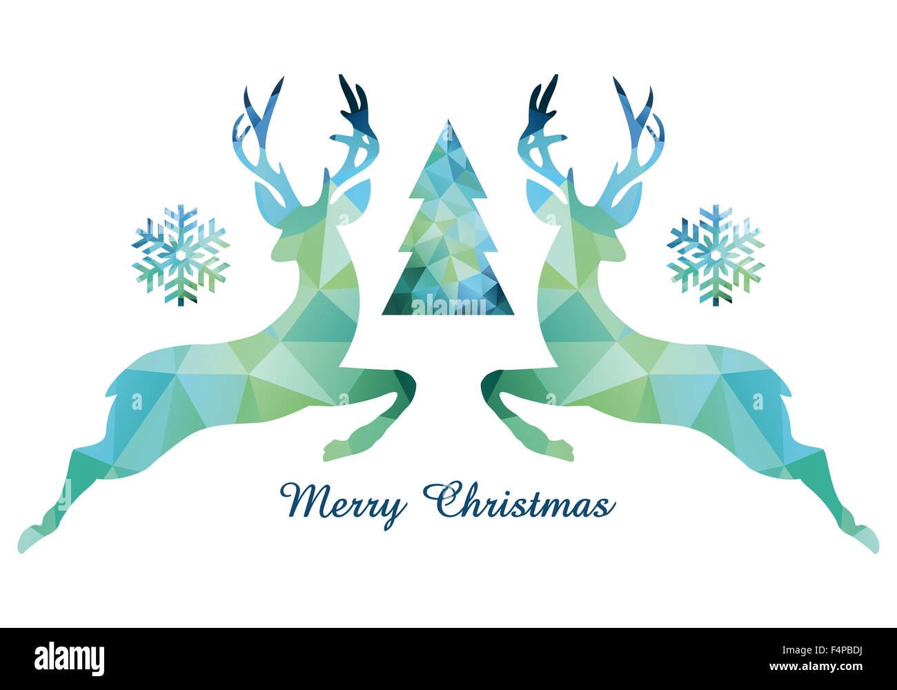 Natale cervo con disegno geometrico Foto Stock