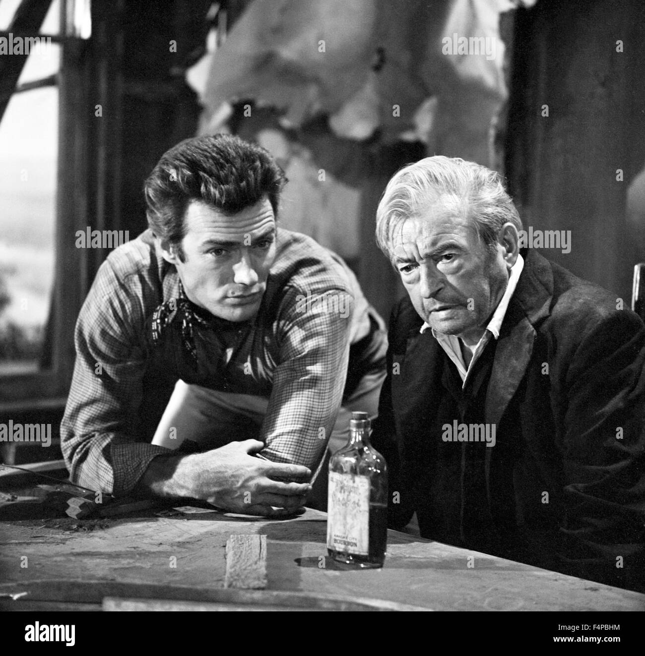 Clint Eastwood, Claude Rains / Rawhide T.V. 1959 Foto Stock