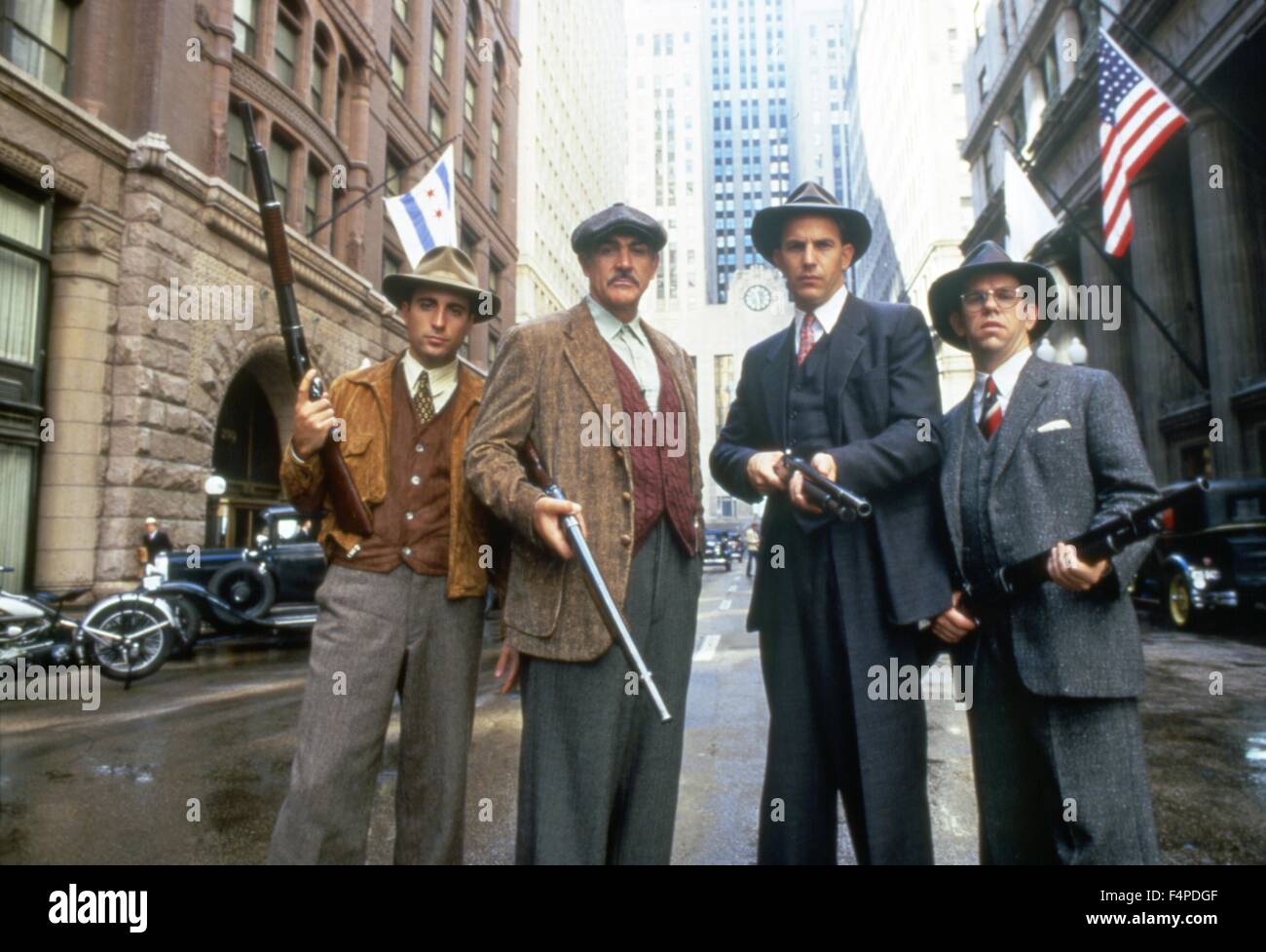 Andy Garcia, Sean Connery, Kevin Costner, Charles Martin Smith / Gli Intoccabili 1987 diretto da Brian De Palma Foto Stock