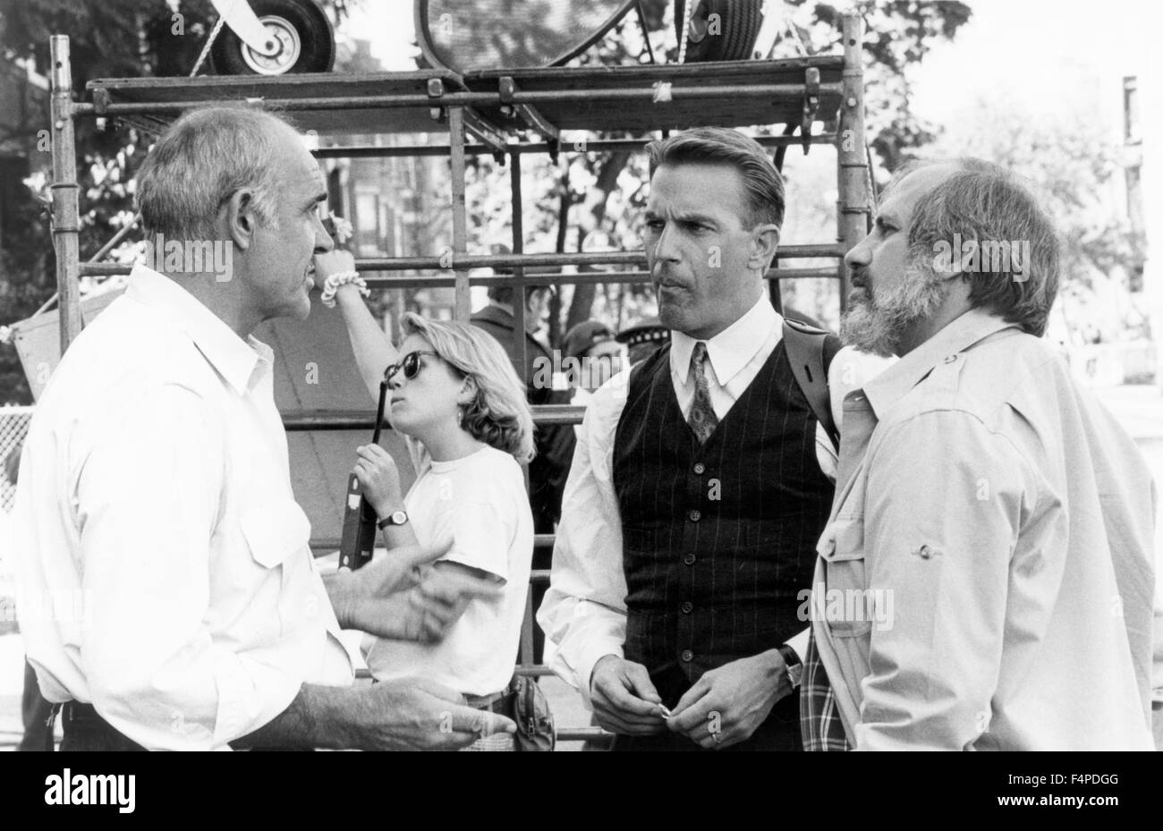 Sean Connery, Kevin Costner, Brian De Palma / Gli Intoccabili 1987 diretto da Brian De Palma Foto Stock