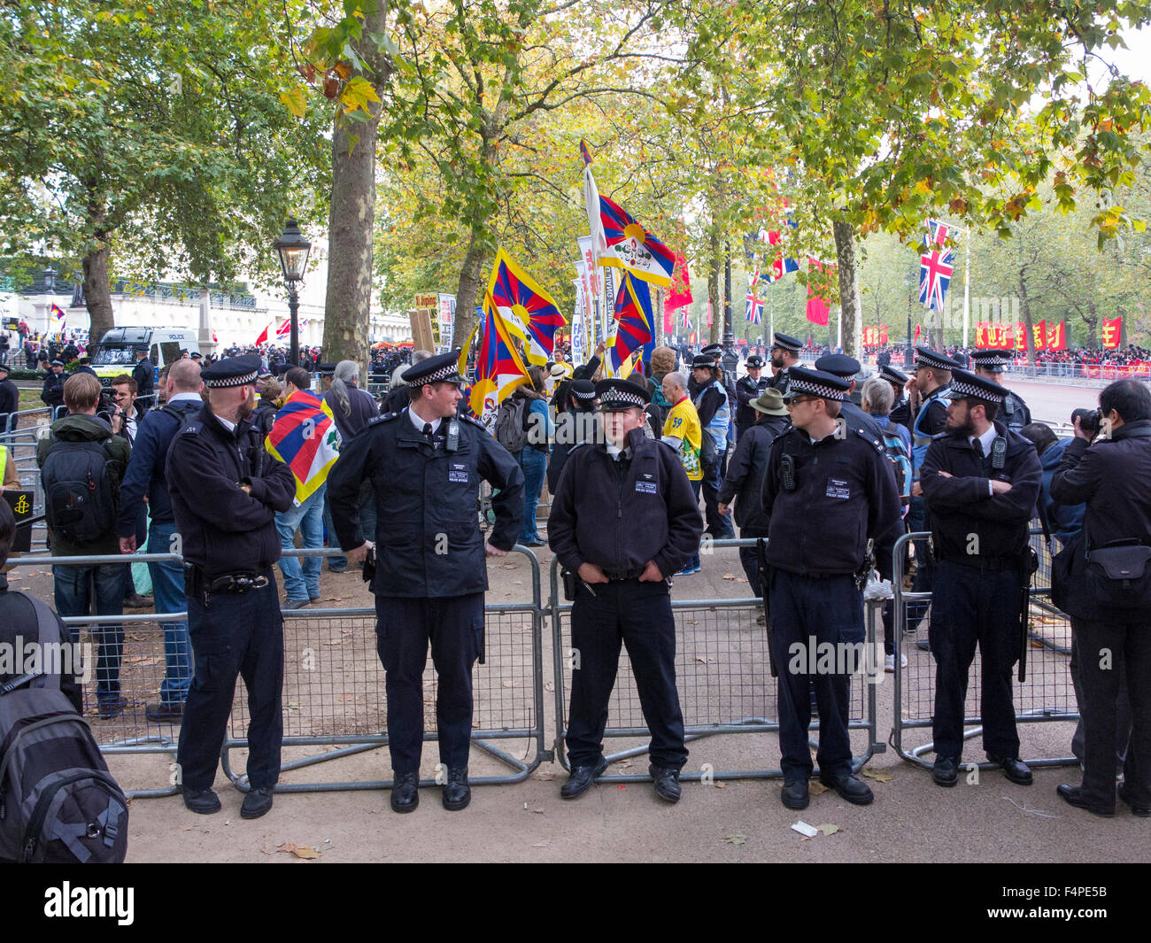 Londra, Regno Unito. Xx oct, 2015. Presidente Xi Jinping visita di Stato in Gran Bretagna, London, Regno Unito Foto Stock