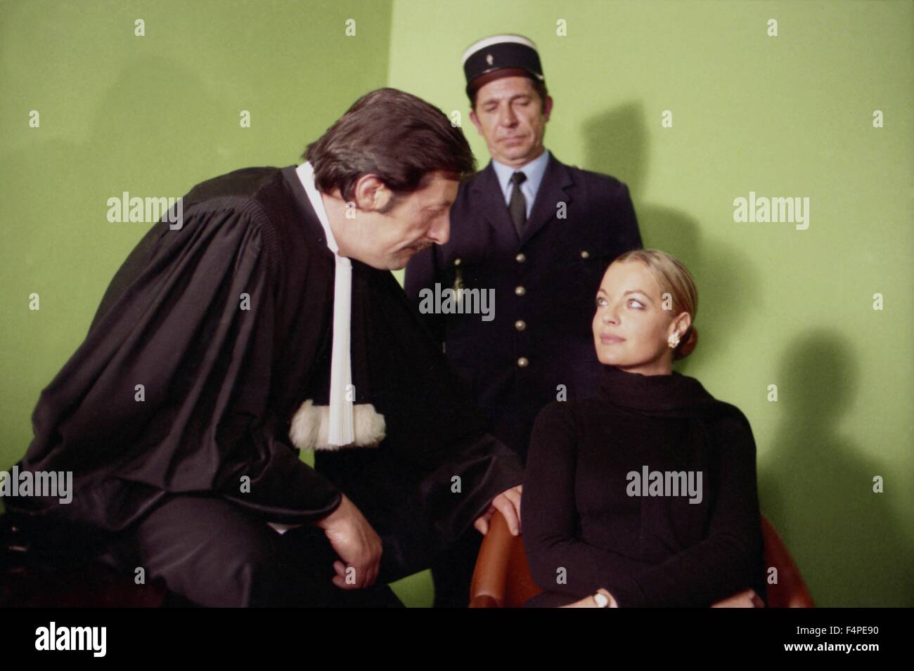 Jean Rochefort e Romy Schneider / le mani sporche / 1975 diretto da Claude Chabrol Foto Stock