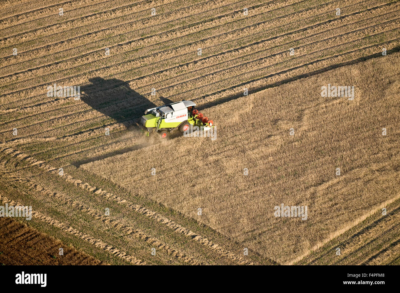 Immagine aerea di Claas Lexion 510 Mietitrebbia a wirk Foto Stock