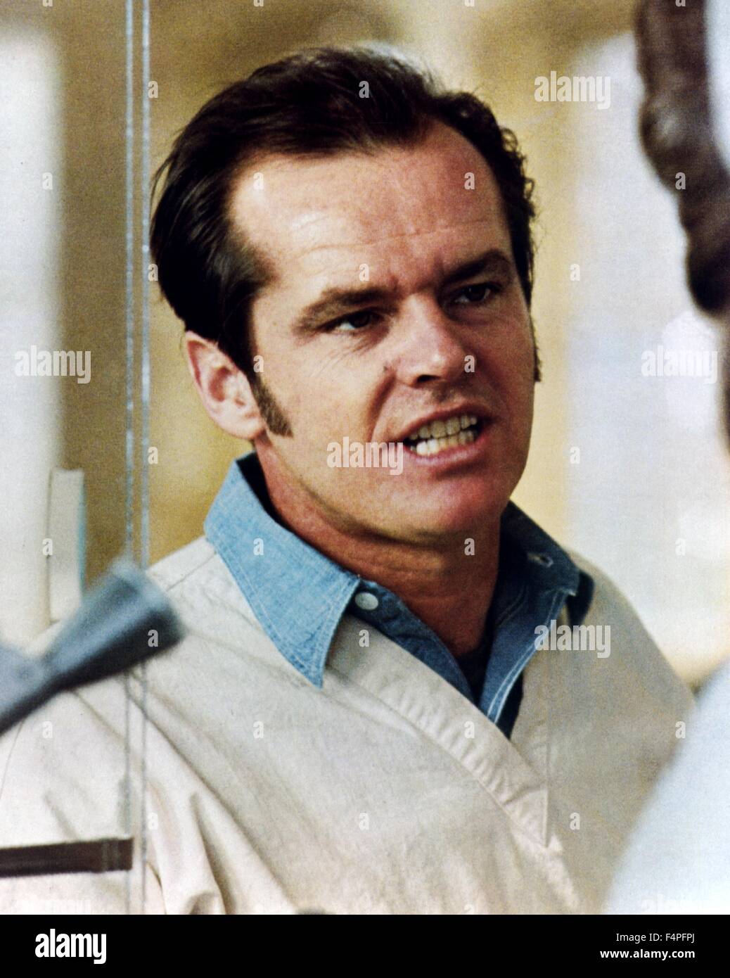 Jack Nicholson / Uno è volato oltre il cuculo's Nest / 1975 diretto da Milos Forman Foto Stock