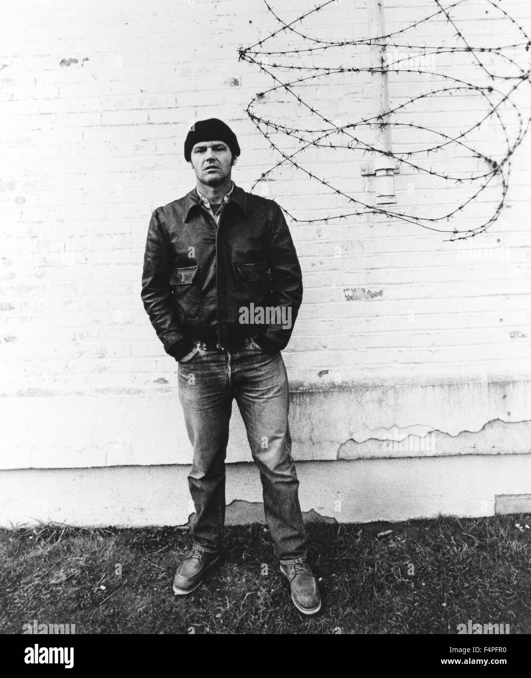 Jack Nicholson / Uno è volato oltre il cuculo's Nest / 1975 diretto da Milos Forman Foto Stock