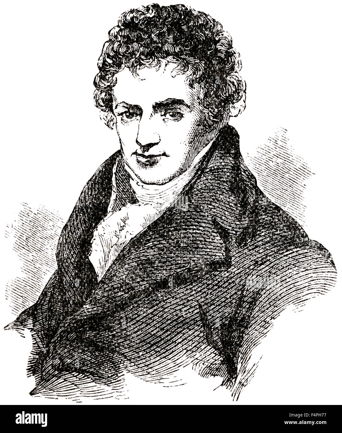 Robert Fulton (1765-1815), ingegnere angloamericano e inventore che è ampiamente accreditato con lo sviluppo del piroscafo, Ritratto, incisione, 1889 Foto Stock