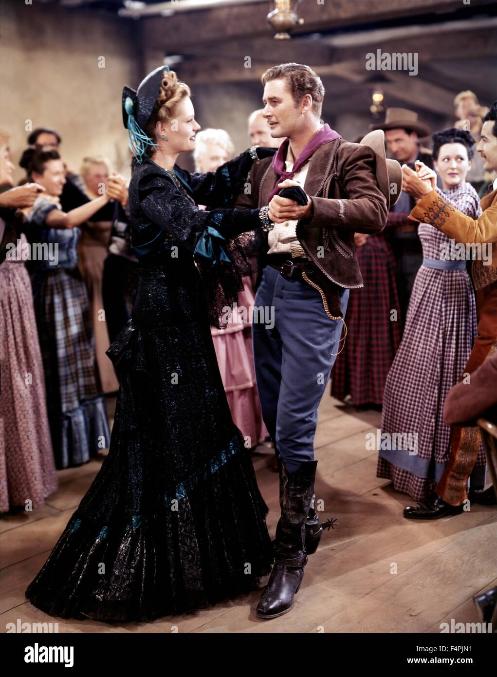Alexis Smith e Errol Flynn / San Antonio / 1945 diretto da David Butler [WARNER BROS.] Foto Stock