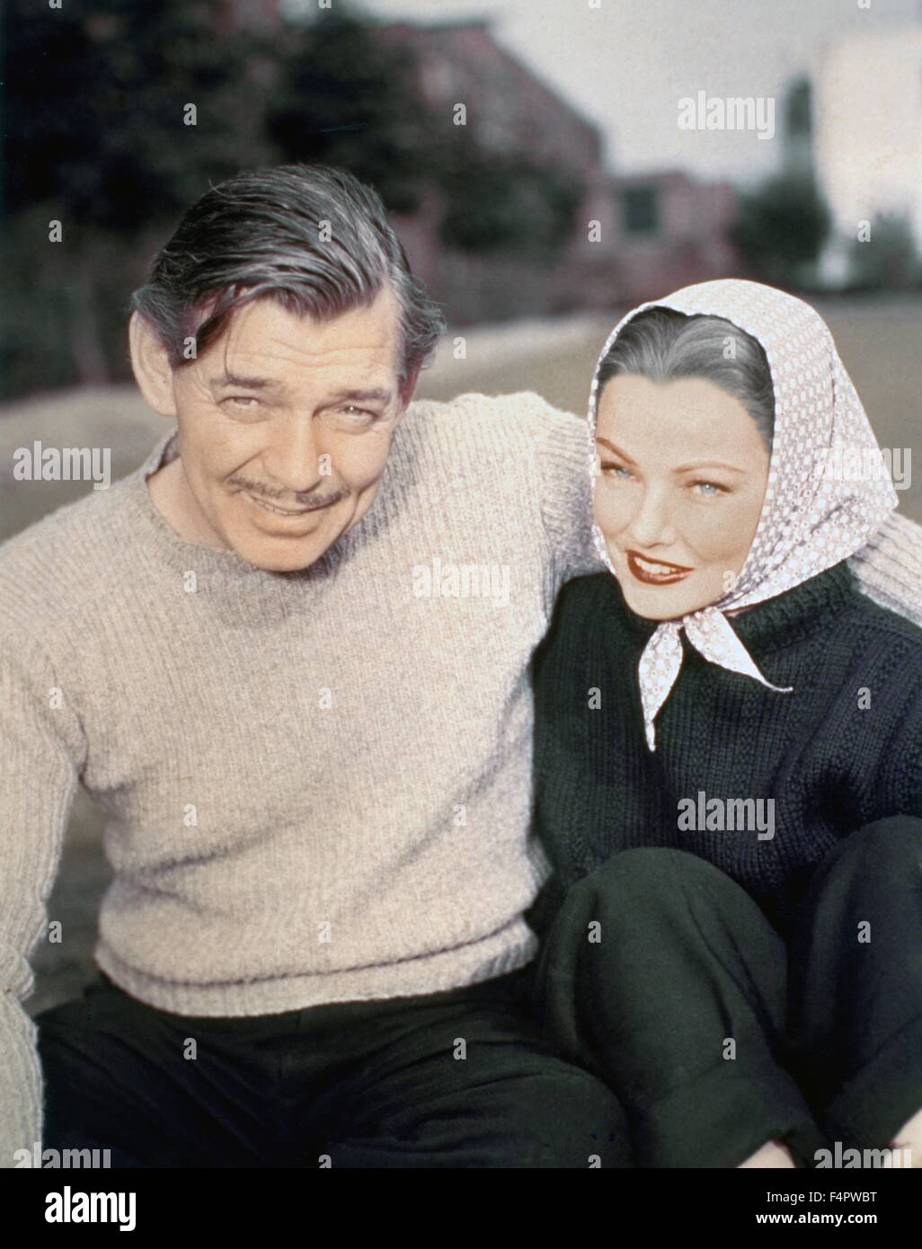 Clark Gable e Gene Tierney / Mai Lasciami andare / 1953 diretto da Delmer Daves [Metro Goldwyn Mayer Pictures] Foto Stock