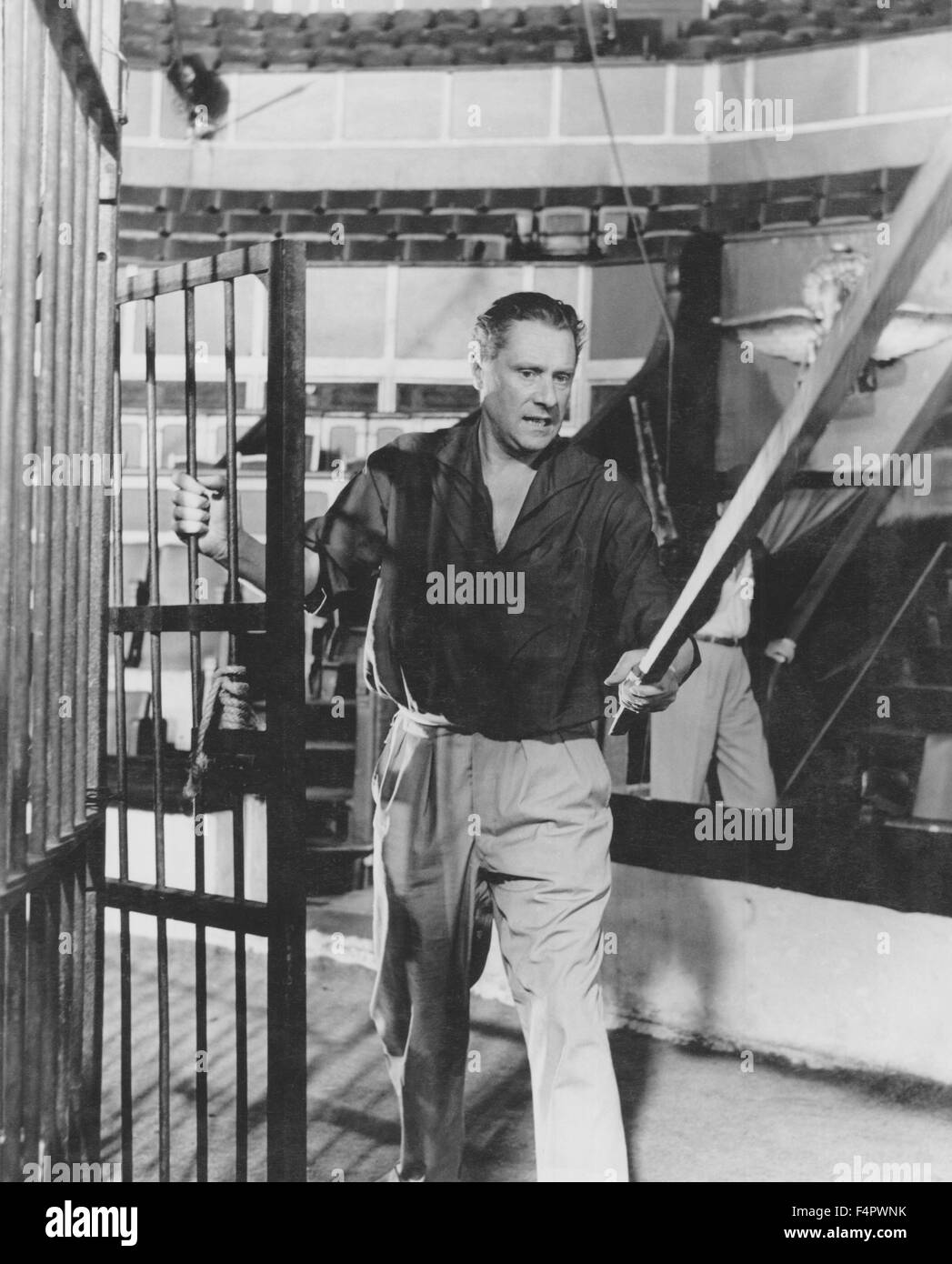 Sul set, Carol Reed / Trapeze / 1956 diretto da Carol Reed [United Artists] Foto Stock