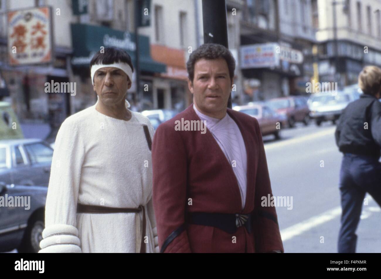 Leonard Nimoy e William Shatner / Star Trek IV : Il Viaggio Home / 1986 / diretto da Leonard Nimoy / [Paramount Pictures] Foto Stock