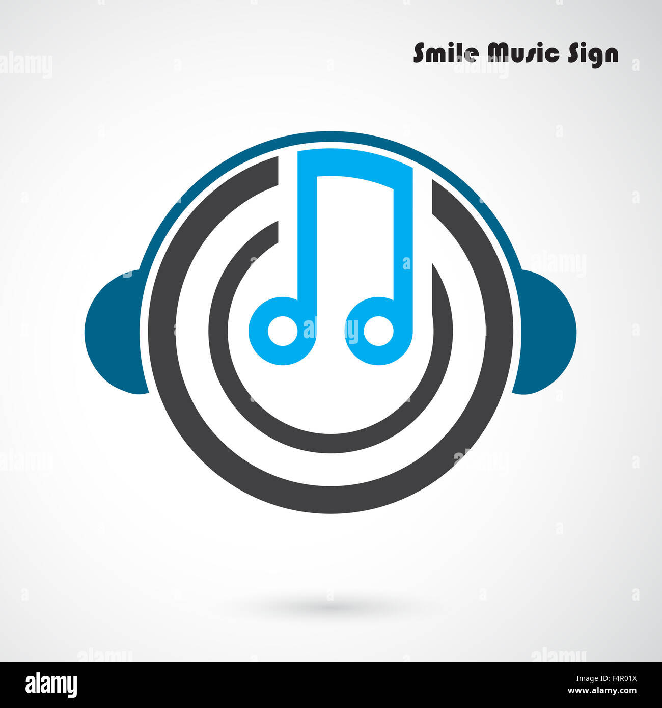 Creative musicali astratta design Logo design modello,pulito e moderno tracciato. Foto Stock