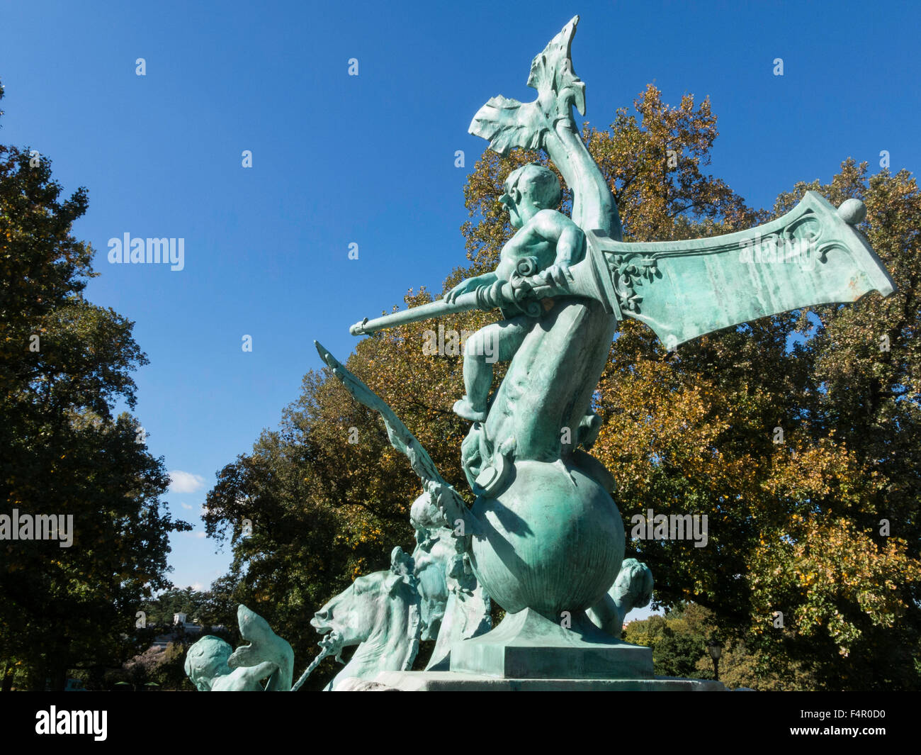 Lillian Goldman fontana di vita, New York Giardino Botanico, Bronx, NY, STATI UNITI D'AMERICA Foto Stock