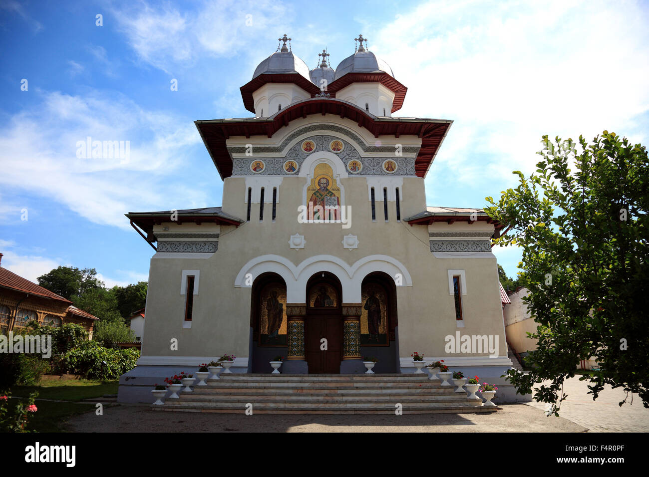 Chiesa di San Nicola è il piccolo Curtea de Arges, Valacchia, Romania Foto Stock