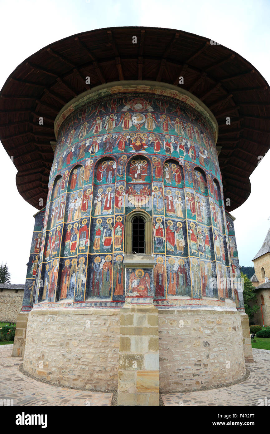 Il Monastero Sucevita è un ortodosso orientale convento situato nella parte nord-est della Romania. È stato costruito nel 1585 e nel 2010 Foto Stock