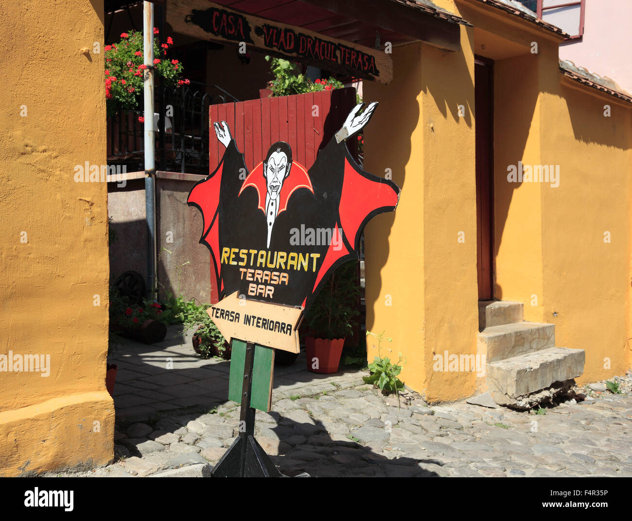 Il cosiddetto Draculahaus, presunto luogo di nascita di Vlad III. Dracula Sighisoara, Sighisoara, Saxoburgum, in Mures County in trans Foto Stock