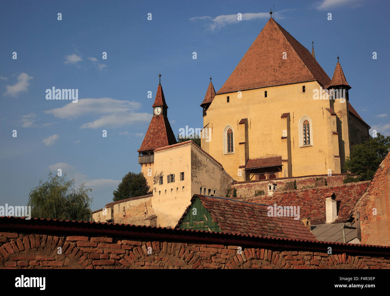 Chiesa fortificata, un sito Patrimonio Mondiale dell'UNESCO di Biertan, Biertan un villaggio nella contea di Sibiu, Transilvania, Romania Foto Stock