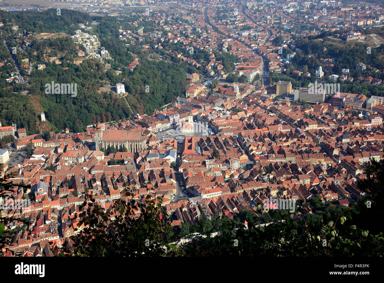 Vista di Brasov, Transilvania, Romania Foto Stock