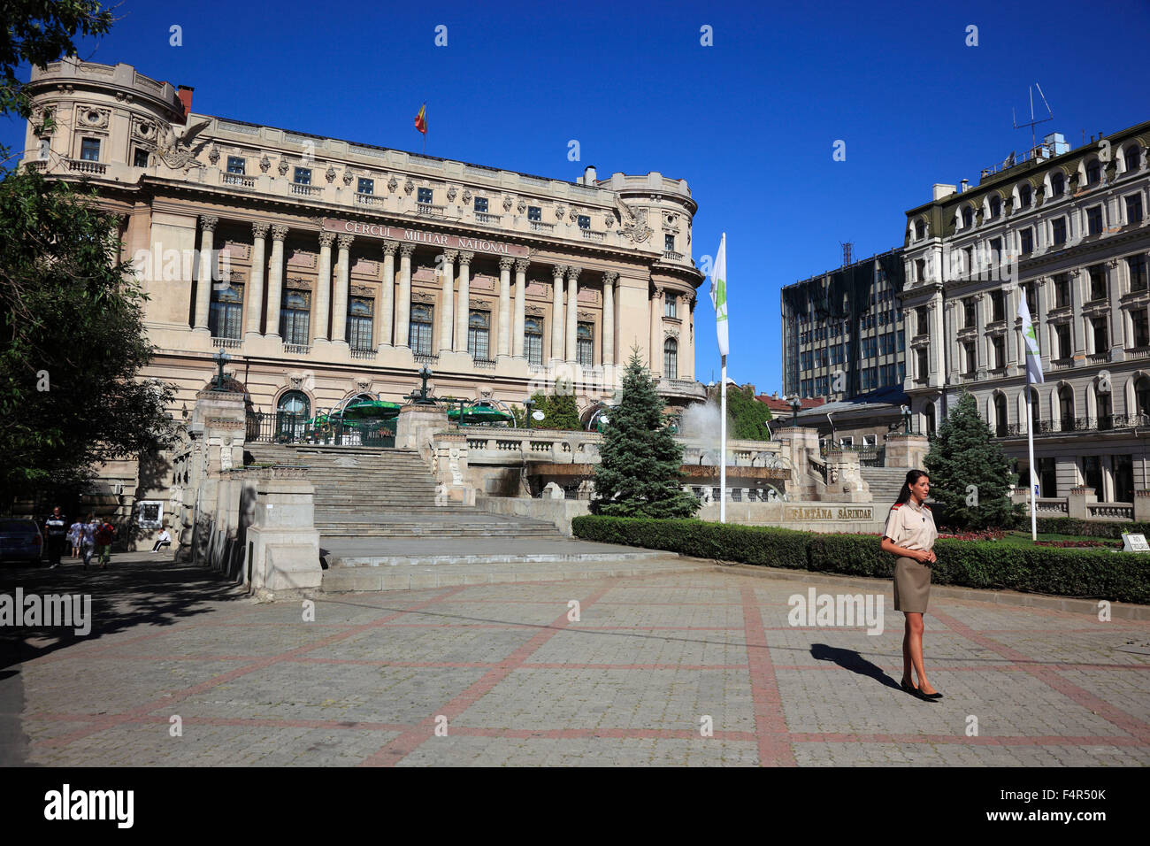 Cercul Militar nazionale, degli officer di club, Bucarest, Romania Foto Stock