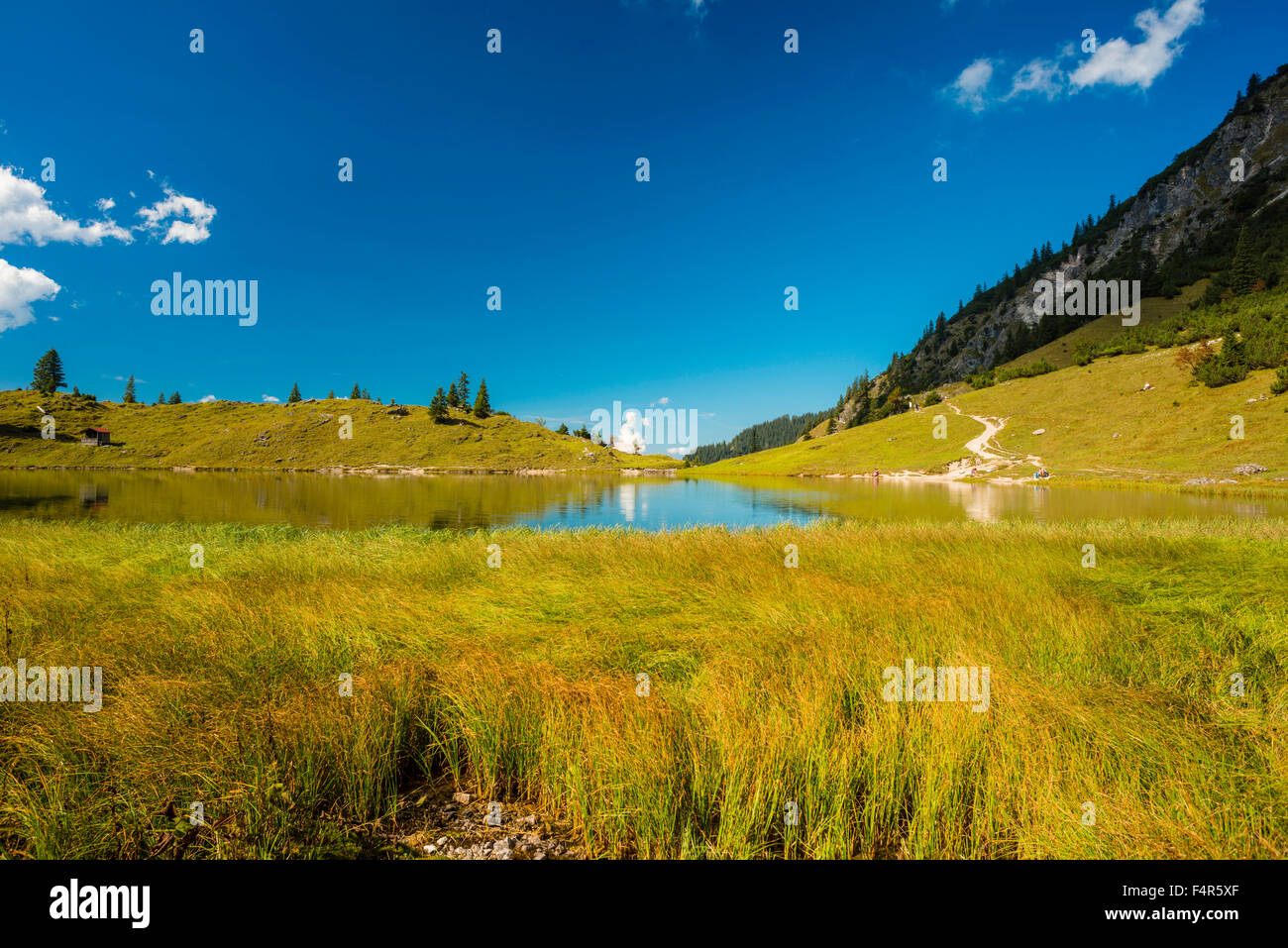 Regione di Allgäu, Alpi, Baviera, lago di montagna, Germania, Europa Gaisalpsee, lago, Gaisalpsee inferiore, Foto Stock