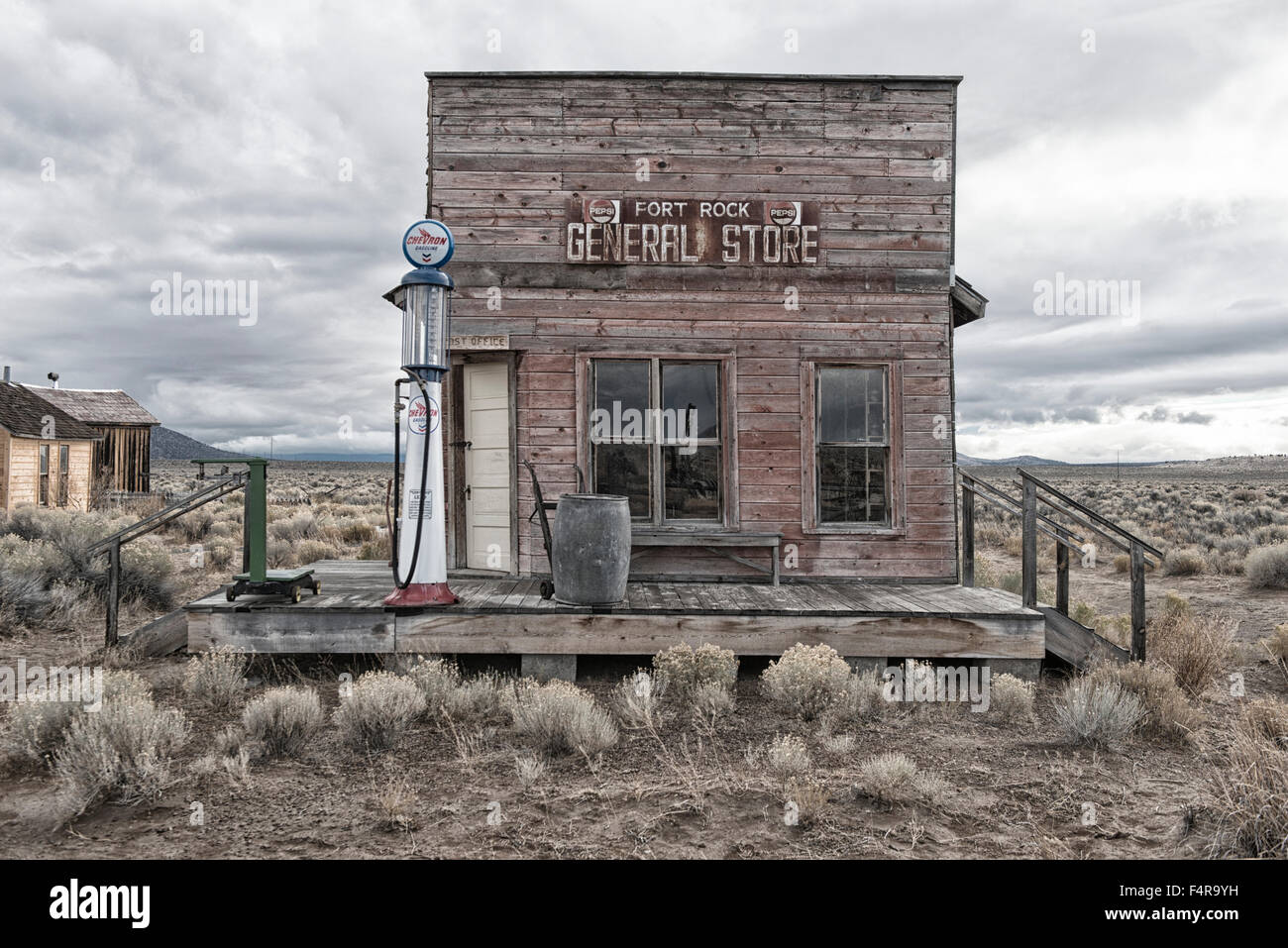 Stati Uniti d'America, Stati Uniti, America, Oregon, Fort Rock, High Desert, deserto, Central Oregon, città, occidentale, wild west, general store, wo Foto Stock