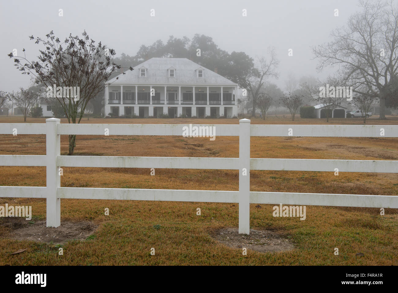 Stati Uniti d'America, Stati Uniti, America, Louisiana, San Giacomo parrocchia, Vacherie, egli sud, sud, Mansion, piantatrice Dixie, viaggi, nebbia, pl Foto Stock