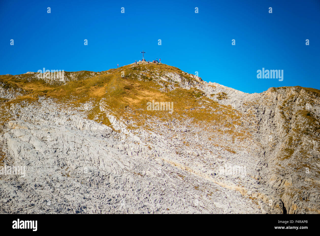 Nel 2085 m, Algovia, Allgäuer Alpen, Alpi, montagne, montuoso, erodere, erosione, scenario, Europa, rock, Cliff, rocciosa, geologia, g Foto Stock