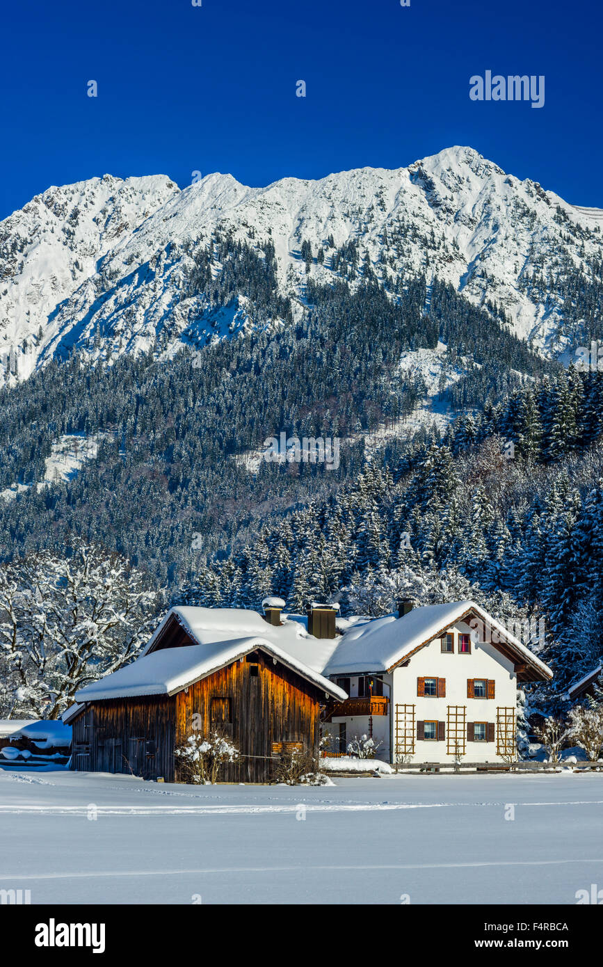 1953 m, a 1957 m, Allgaeu, Algovia, agriturismo, bavarese, Germania, ex, Europa, appartamenti vacanza, Geissalphorn, casa, home, toda Foto Stock