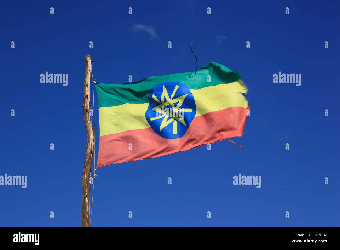 Bandiera etiope Foto Stock