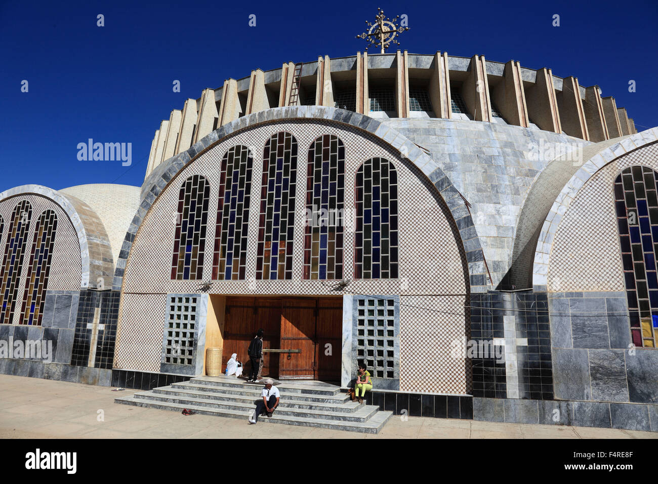 Axum, Aksum, Tigray, Etiopia, Mariam Tsion, Il Vecchio Santa Maria di Sion cattedrale costruita nel 1665 Foto Stock