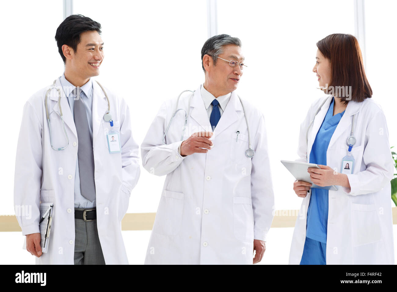 Il personale medico in ospedale Foto Stock