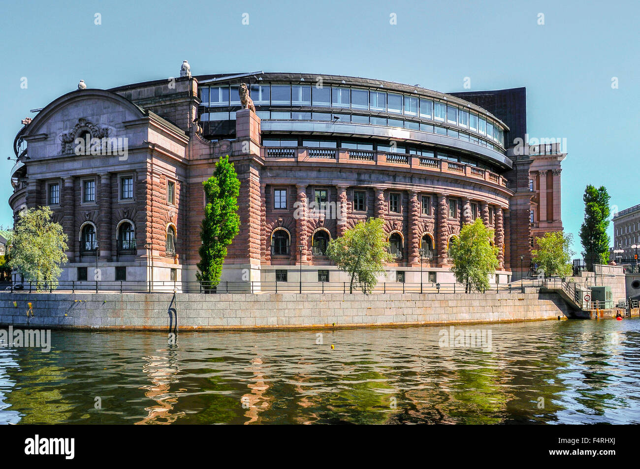 Svezia Stoccolma Riksdagshuset o la Casa del Parlamento a Gamla Stan centro storico Foto Stock