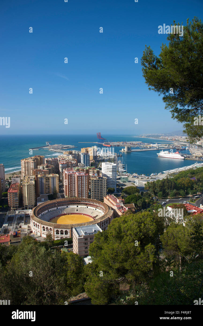 Andalusia, Spagna, Europa, fuori, il giorno, la costruzione, la costruzione, l'architettura, la corrida arena,, la corrida, luogo di intere Foto Stock