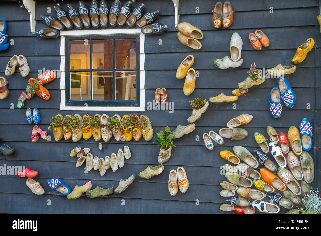 Paesi Bassi, Europa, Olanda, Zaandam, Noord-Holland, casa, zoccoli, scarpe di legno e zoccoli fabbrica, souvenir, Foto Stock