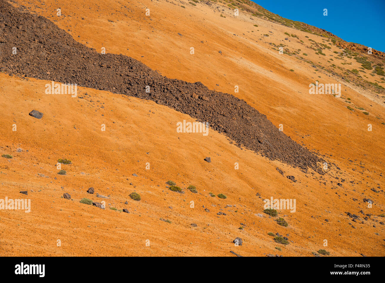 Al di fuori, il paesaggio di montagna, Montana Blanca, Canadas, Pico del Teide, uova, la solidificazione rock, Europa, rock, Cliff, montagne, Foto Stock