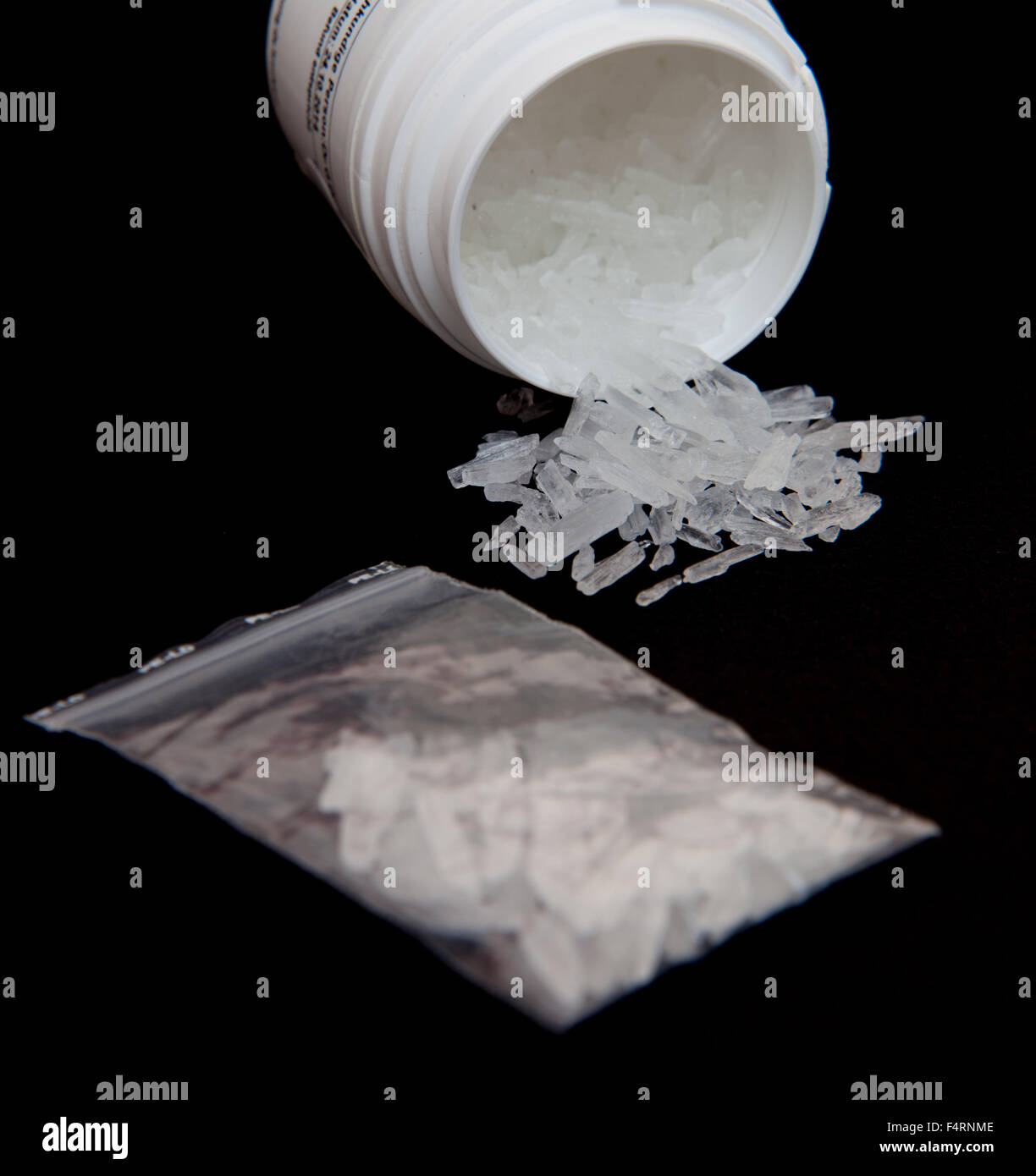 Metanfetamine anche noto come crystal meth Foto Stock