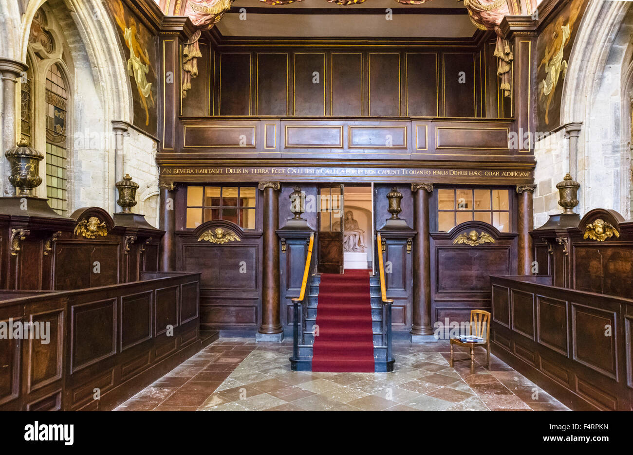 La cappella a Petworth House, West Sussex, in Inghilterra, Regno Unito Foto Stock