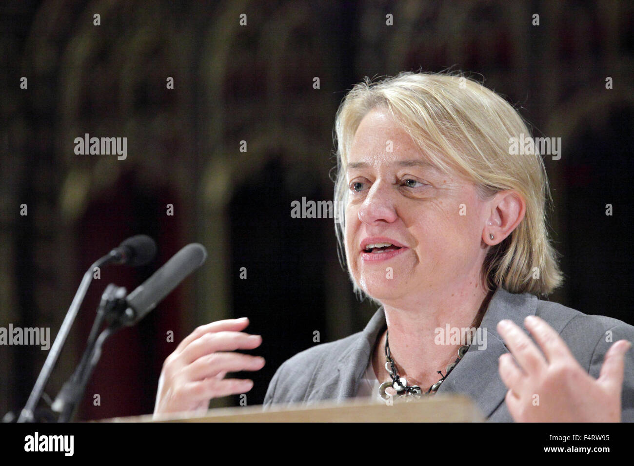 Natalie Bennett, Regno Unito verde leader di partito, politico, politica ambientale, popoli Post, Cattedrale di Manchester Foto Stock Natalie Bennett, Regno Unito verde leader di partito, politico, politica ambientale, popoli Post, Cattedrale di Manchester Foto Stock