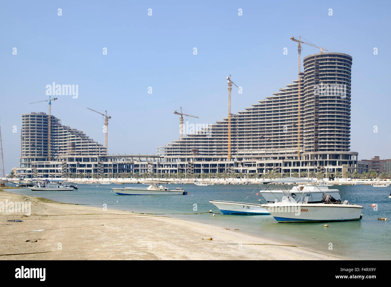 Nuovo centro commerciale in costruzione in Sharjah Emirati Arabi Uniti Foto Stock