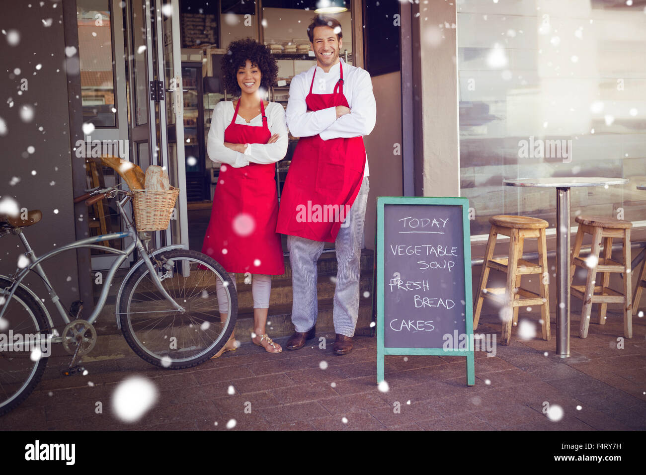 Immagine composita di neve Foto Stock