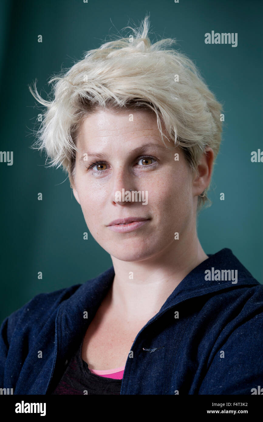 Caroline Criado-Perez, OBE, il brasiliano nato femminista britannica attivista e giornalista, all'Edinburgh International Book Festival 2015. Edimburgo. Il 31 agosto 2015 Foto Stock