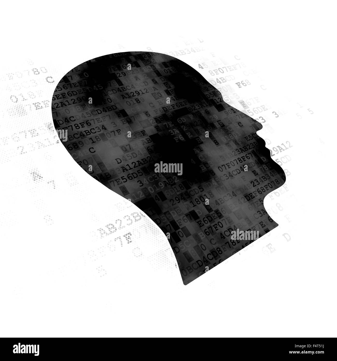 Concetto di commercializzazione: Testa su sfondo digitale Foto Stock