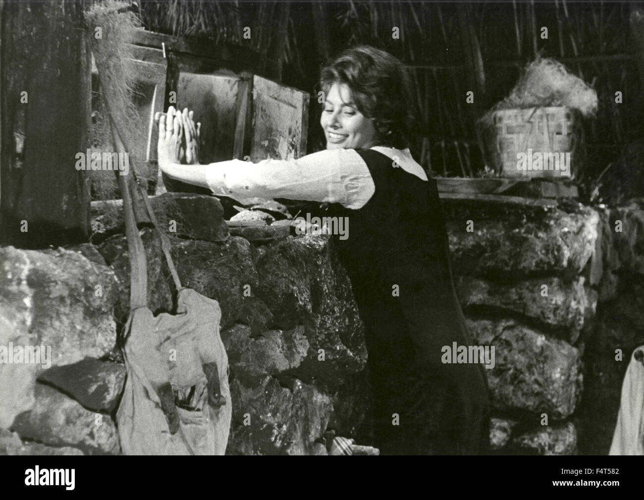 Scena del film "La Ciociara" con l'attrice Sophia Loren, Italia Foto Stock