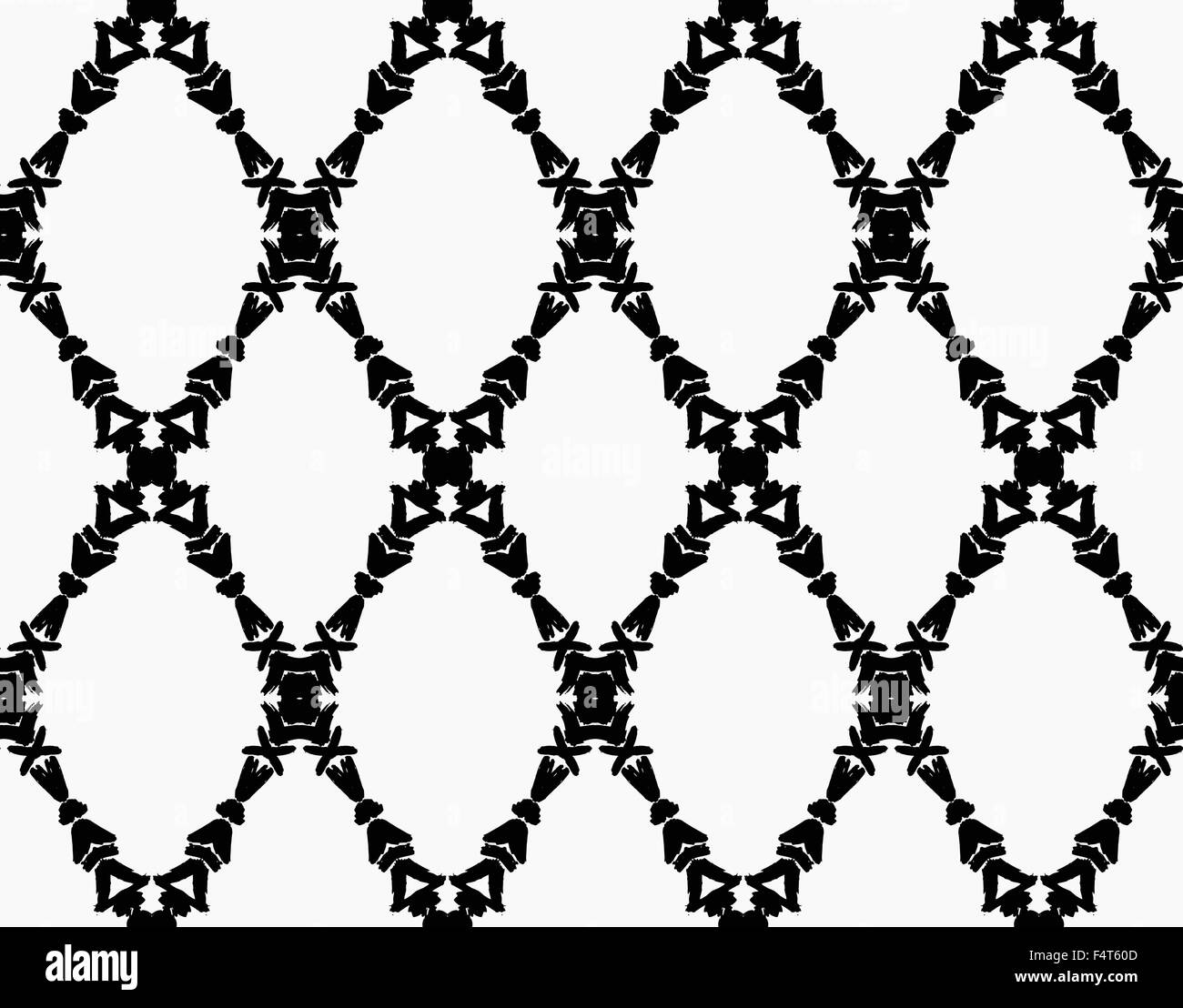 Ghirlanda nero pennellate Pattern Illustrazione Vettoriale